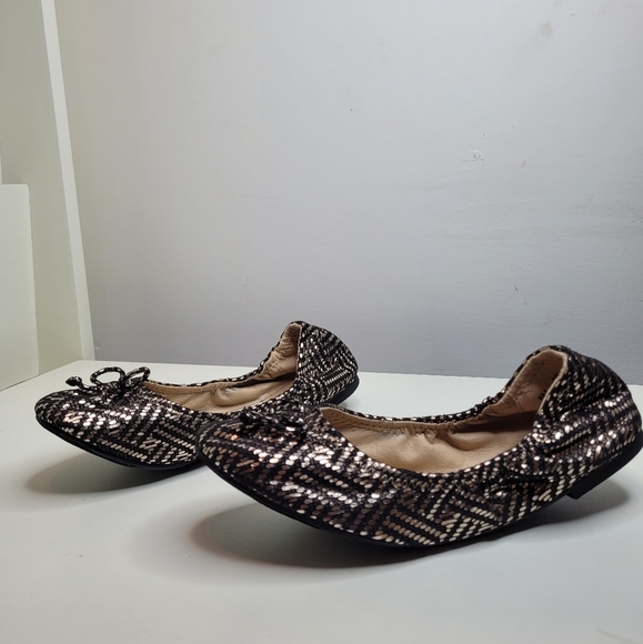 Cato Black and Metallic Gold Ballet Flats Size Women's 8 NEW - Picture 9 of 11